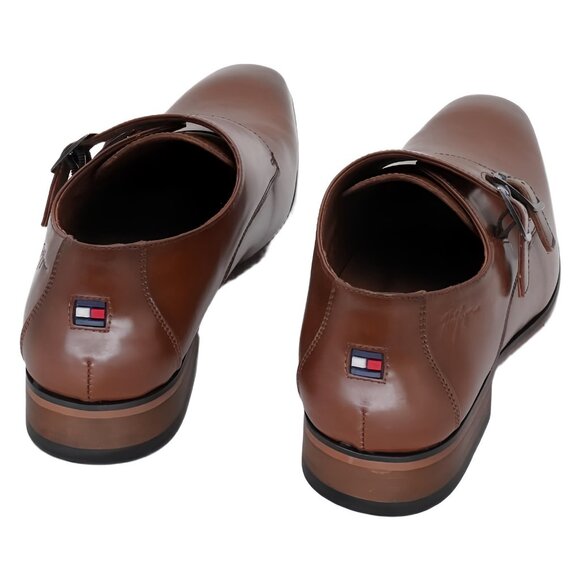Tommy Hilfiger Double Monk Strap Loafers Medium Brown 8.5M